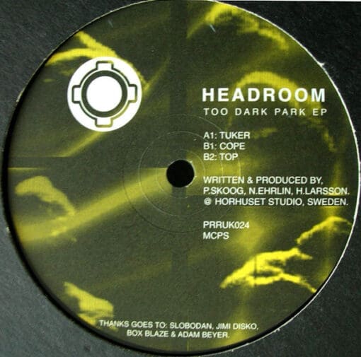 Headroom - Too Dark Park EP (Electronic) [Techno] on Planet Rhythm Records (1999) [Vinyl] (12")