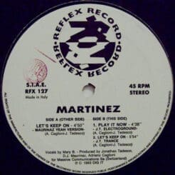 Martinez - Let's Keep On (Electronic) [Euro House, Italodance, Trance] on Reflex Records (1993) [Vinyl] (12")