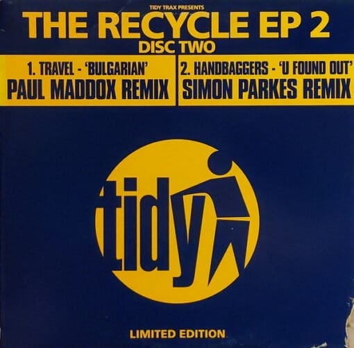 Travel, The Handbaggers - The Recycle EP 2 (Electronic) [Hard House] on Tidy Trax (2003) [Vinyl] (10")