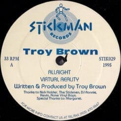 Troy Brown - Analog Frontier E.P. (Electronic) [Hard House, Techno, House] on Stickman Records (1995) [Vinyl] (12")