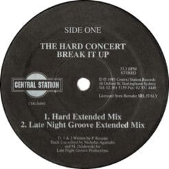 The Hard Concert, DJ Dado - Break It Up / The Same (Electronic) [Italodance] on Central Station (1995) [Vinyl] (12")