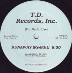 The Salsoul Orchestra, Venus Dodson - Runaway / Shining (Funk / Soul) [Disco] on T.D. Records, Inc. [Vinyl] (12")