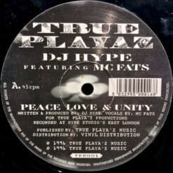 DJ Hype, MC Fats - Peace Love & Unity / And Remember Folks (Electronic) [Drum n Bass, Jungle] on True Playaz (1996) [Vinyl] (12")