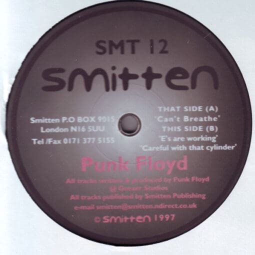 Punk Floyd - Can't Breathe (Electronic) [Techno, Acid] on Smitten (1997) [Vinyl] (12")