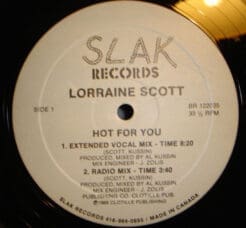 Lorraine Scott - Hot For You (Electronic) [House, Hi NRG] on Slak Records (1988) [Vinyl] (12")