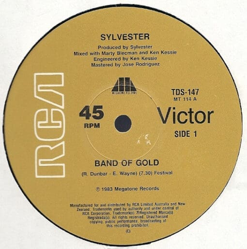 Sylvester - Band Of Gold (Electronic) [Hi NRG, Disco] on RCA Victor, Megatone Records (1983) [Vinyl] (12")