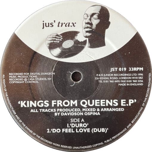 Davidson Ospina - Kings From Queens E.P (Electronic) [House] on Jus' Trax (1996) [Vinyl] (12")