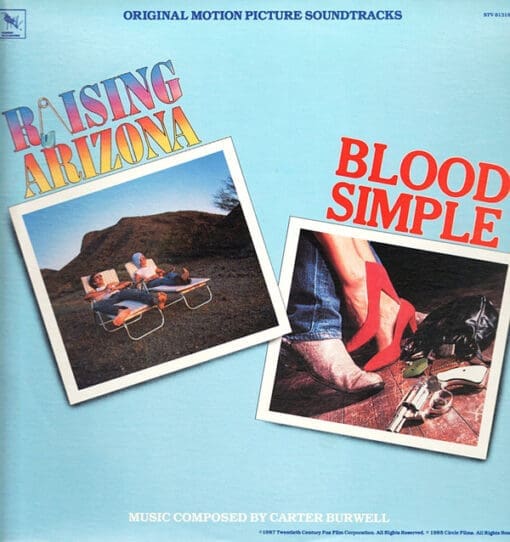 Carter Burwell - Raising Arizona / Blood Simple (Original Motion Picture Soundtracks) (Electronic, Rock, Stage & Screen) [Folk Rock, Synth-pop, Experimental, Ambient, Soundtrack] on Varèse Sarabande (1987) [Vinyl] (LP)