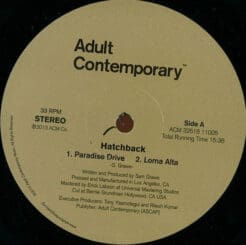 Hatchback - Marin County (Electronic) [Downtempo, Nu-Disco] on Adult Contemporary (2013) [Vinyl] (12")