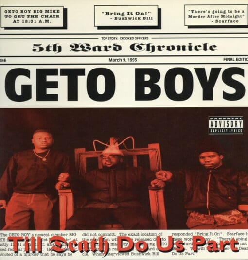 Geto Boys - Till Death Do Us Part (Hip Hop) [Gangsta, G-Funk] on Rap-A-Lot Records (1993) [Vinyl] (LP)