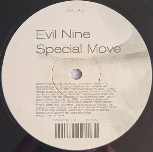 Evil Nine - Less Stress / Special Move (Electronic) [Breaks] on Marine Parade (2000) [Vinyl] (12")