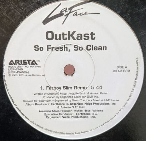 OutKast - So Fresh, So Clean (Fatboy Slim Remix) (Hip Hop) on LaFace Records (2001) [Vinyl] (12")