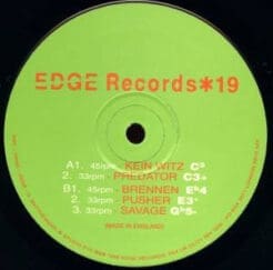 DJ Edge - *19 (Electronic) [Hard House, Techno, Acid] on Edge Records (1995) [Vinyl] (12")